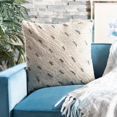 Silver Mint Sparkles Pillow - Beige/Green - 20" X 20" - Safavieh 1 Silver Mint Sparkles Pillow - Beige/Green - 20" X 20" - Safavieh