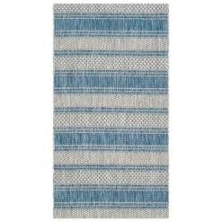 Clara Outdoor Rug Gray/Navy - Safavieh -My home decor GUEST 4e3723f9 9b68 482d 9205 6e59ace54547