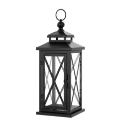 Lirio 17.5" Indoor/Outdoor Lantern (Set Of 2) - PLT4065 - Black - Safavieh -My home decor GUEST 52addfa1 af5f 4719 ab04 ffdc5ca9a315
