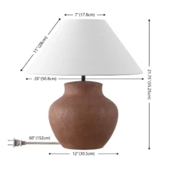 Clay 21.75" Table Lamp - TBL4656 - Brown - Safavieh -My home decor GUEST 53164562 3195 492a b1c0 c4fd55154cc9
