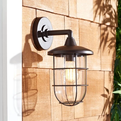 Liese 6.5" Outdoor Wall Sconce (Set Of 2) - PLT7000 - Bronze - Safavieh 5 Liese 6.5" Outdoor Wall Sconce (Set Of 2) - PLT7000 - Bronze - Safavieh - Image 5