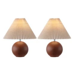 Rory 17.25" Table Lamp (Set Of 2) - TBL4629 - Dark Walnut - Safavieh