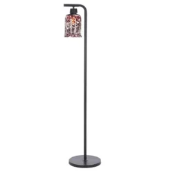 Nezara 58" Floor Lamp - FLL3010 - Black/Brown Tortoise - Safavieh