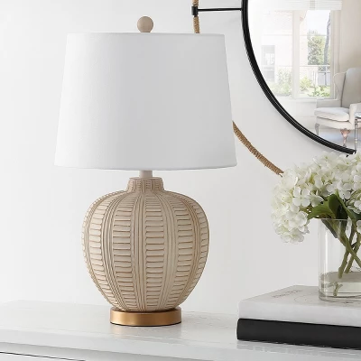 Marrla Table Lamp W/ USB Port - 23.25 Inch Height - TBL4424 - Cream - Safavieh 2 Marrla Table Lamp W/ USB Port - 23.25 Inch Height - TBL4424 - Cream - Safavieh - Image 2