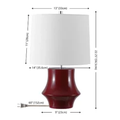 Ryder 22" Table Lamp - TBL4645 - Cranberry - Safavieh -My home decor GUEST 5b3d3af9 a1d9 4fd1 a112 680aafbd7de7