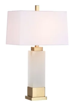 Rozella Alabaster 29.5-Inch H Table Lamp - White/Gold - Safavieh -My home decor GUEST 5f32d5c3 fdf3 438c b24c 760166b21695