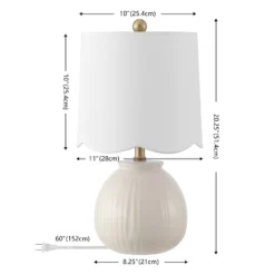 Devi 20.25" Table Lamp (Set Of 2) - TBL4631 - White - Safavieh -My home decor GUEST 63d5b955 291b 4a2b 8d91 f6806f362b98