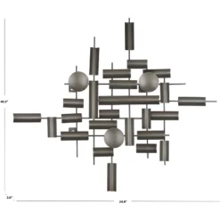 Nevaeh 34.5" Iron Wall Decor - WDC1027 - Antique Silver - Safavieh -My home decor GUEST 66727f54 9b9f 4ad2 9442 a13dc25fa0c2