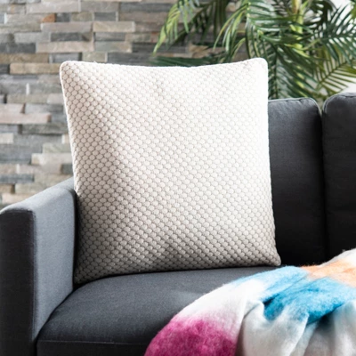20"x20" Oversize Sweet Knit Square Throw Pillow Natural/Stone - Safavieh 1 20"x20" Oversize Sweet Knit Square Throw Pillow Natural/Stone - Safavieh