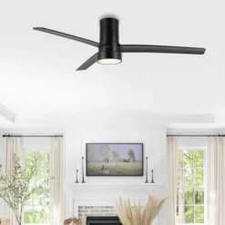 Dylas Led Light 52" Ceiling Fan - CLF1028 - Black - Safavieh -My home decor GUEST 69d609ea 785a 4b24 a6f1 6008517cd368