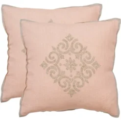 Isola Pillow (Set Of 2) - Petal - 20" X 20" - Safavieh