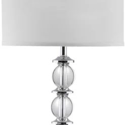 60" Riga Floor Lamp Clear/Chrome (Includes CFL Light Bulb) - Safavieh -My home decor GUEST 6c7aecab 10fc 4730 a9b9 501c852569ea