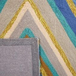 Blue/Multi Stripes Hooked Accent Rug - (2'3"x3'9") - Safavieh -My home decor GUEST 6cb12ff3 23bd 4e8b a2eb fba25712ce1a