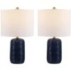 Huxley Table Lamp (Set Of 2) - 22 Inch Height - TBL4354 - Navy Blue - Safavieh