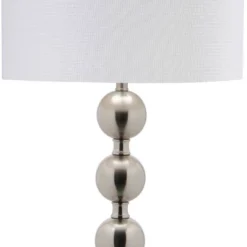58.5" Reflections Stacked Ball Floor Lamp (Includes LED Light Bulb) Nickel - Safavieh -My home decor GUEST 7180e08b b465 4c2c a339 bdaee618ceca
