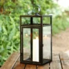 Fraleigh 20" Indoor/Outdoor Lantern - Black - PLT4074 - Safavieh