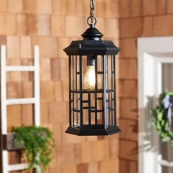 Carwen 8.3" Outdoor Pendant - PLT7009 - Black - Safavieh -My home decor GUEST 7554fead c9c9 46b5 80b5 013c1affaf32