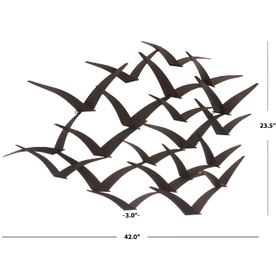 Fione 42" Iron Wall Decor - WDC5022 - Brown - Safavieh 4 Fione 42" Iron Wall Decor - WDC5022 - Brown - Safavieh - Image 4