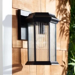 Hylan 8.46" Outdoor Sconce (Set Of 2) - PLT7006 - Black - Safavieh -My home decor GUEST 7c96ecdc 5f19 4aac 9ec8 41a6663f7bc3