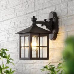 Penryn 10" Outdoor Sconce (Set Of 2) - PLT4032 - Black - Safavieh -My home decor GUEST 7d226a34 cbac 4285 b453 9aae45f3f6d1