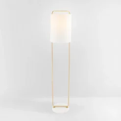 Giulia 63" Floor Lamp - FLL7006 - Gold/White Marble - Safavieh -My home decor GUEST 7e88f56d 121b 422c abde 0731ec160db4