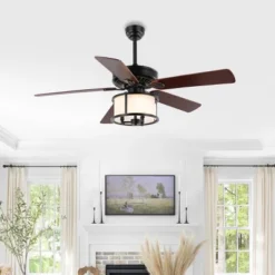 Kristos 3 Light 52" Ceiling Fan - CLF1024 - Black - Safavieh -My home decor GUEST 7f9e91c4 1acd 48c4 ab8d 0049c54af99d