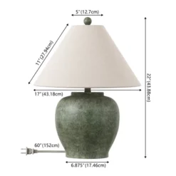 Dylan Table Lamp - 22 Inch Height - TBL4560 - Antique Green - Safavieh -My home decor GUEST 821c6e7c 7c9c 4fb1 a2ec 2f9be795634d