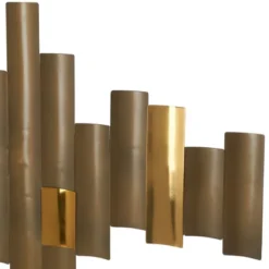 Rena 32" Iron/Steel Wall Decor - WDC1029 - Antique Brass - Safavieh -My home decor GUEST 82ca900a 8b7a 448f a8fe e54f2f60dfc4