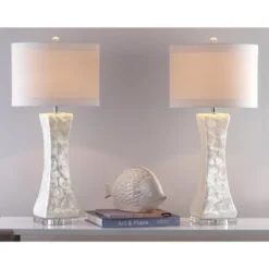 Shelley Concave Table Lamp - 30 Inch Height - LIT4146 - Safavieh -My home decor GUEST 83fdbfaa a0e6 4971 a0be fc6e4f7a29a4