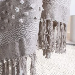 Billi Throw Blanket - Beige/ Teal - 50" X 60" - Safavieh -My home decor GUEST 8455b9bc 817a 4147 abf4 9cc34d425296