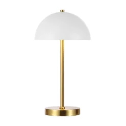 Goldie Table Lamp - 18 Inch Height - TBL4566 - Brass/White - Safavieh
