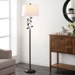 Rudy Iron Floor Lamp (Includes LED Light Bulb) Black - Safavieh -My home decor GUEST 86520cfb 8820 4b19 8213 c18a836c562f