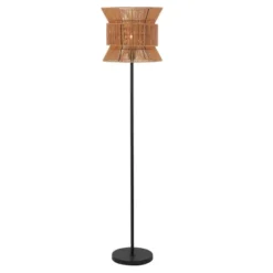 Boyer 60" Floor Lamp - FLL4100 - Natural/Black - Safavieh