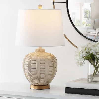 Marrla Table Lamp W/ USB Port - 23.25 Inch Height - TBL4424 - Cream - Safavieh 3 Marrla Table Lamp W/ USB Port - 23.25 Inch Height - TBL4424 - Cream - Safavieh - Image 3