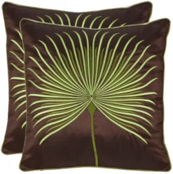 Leste Verte Pillow (Set Of 2) - Green - 22" X 22" - Safavieh