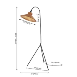 Myah 62 Inch Floor Lamp - Black - Safavieh -My home decor GUEST 8ad50deb e4c4 4f1f 8c90 addcaaa7aa4f