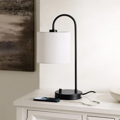 Lybrin Table Lamp W/ USB Port - 19.25 Inch Height - TBL4455 - Black - Safavieh 1 Lybrin Table Lamp W/ USB Port - 19.25 Inch Height - TBL4455 - Black - Safavieh