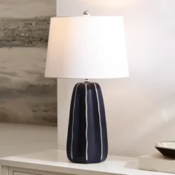 Jude Table Lamp - 25.5 Inch Height - TBL4613 - Navy - Safavieh -My home decor GUEST 8d21ba7a ecdd 4f6d 8f0d 53446dbac244
