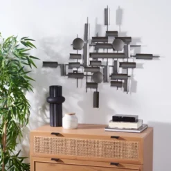 Nevaeh 34.5" Iron Wall Decor - WDC1027 - Antique Silver - Safavieh