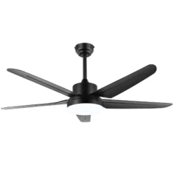 Melesa Led Light 52" Ceiling Fan - CLF1027 - Black - Safavieh