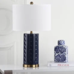 Roxanne Table Lamp (Set Of 2) - Navy - Safavieh -My home decor GUEST 93766016 9c56 40f3 a05c aed70c143554