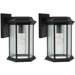 Hylan 8.46" Outdoor Sconce (Set Of 2) - PLT7006 - Black - Safavieh -My home decor GUEST 942dd041 cc85 4acb bfca cf5fdbf4b221