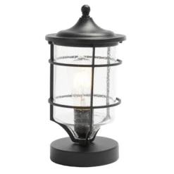 Rueda 6.3" Outdoor Table Lamp - PLT7041 - Black - Safavieh