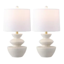 Jorden 21.5" Table Lamp (Set Of 2) - TBL4642 - White - Safavieh