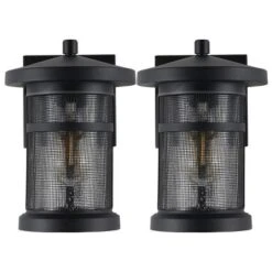 Osprey 7.5" Outdoor Sconce (Set Of 2) - PLT4029 - Black - Safavieh