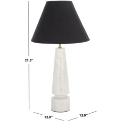 Enza 21.5" Marble Table Lamp - TBL3027 - White - Safavieh -My home decor GUEST 99eda8e1 cb0b 45d3 aa8e a670ad5d7ff9
