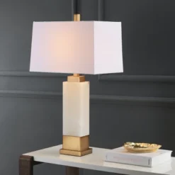 Rozella Alabaster 29.5-Inch H Table Lamp - White/Gold - Safavieh -My home decor GUEST 9e42a935 079c 45e3 9895 3ffa47abc124