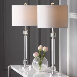 Cosna Table Lamp (Set Of 2) - Clear - Safavieh -My home decor GUEST 9f8b66ff 4572 4261 a5b3 b65d1004fca3