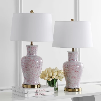 Calli Table Lamp (Set Of 2) - 28 Inch Height - TBL4161 - Pink/White - Safavieh 4 Calli Table Lamp (Set Of 2) - 28 Inch Height - TBL4161 - Pink/White - Safavieh - Image 4