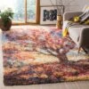 Rust/Blue Tree Loomed Area Rug 5'1"X7'6" - Safavieh